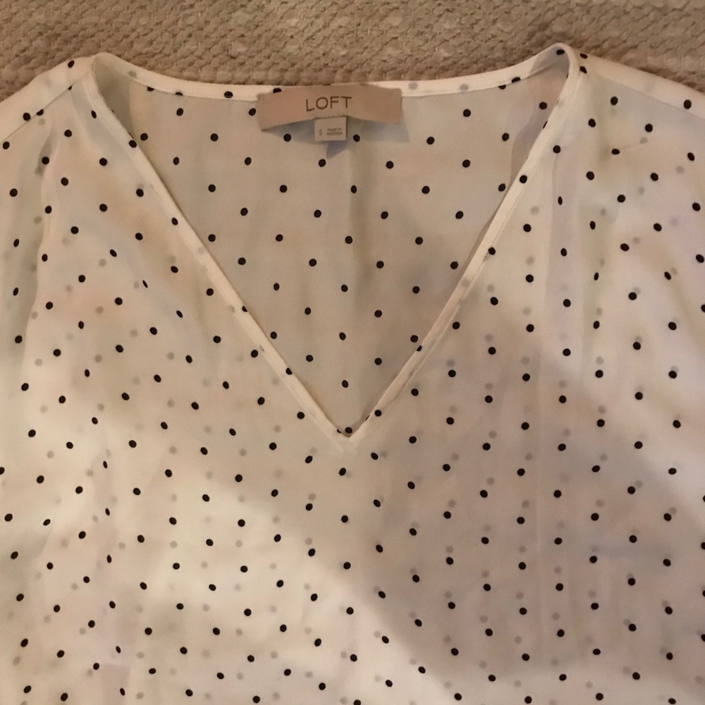 Loft polka dot blouse